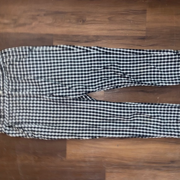Tapered cropped Hollister pants gingham plaid size med - Picture 3 of 3